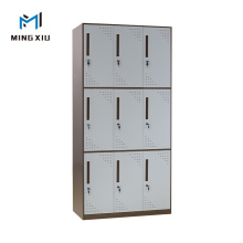 Mingxiu 9 Door Customized Wardrobe Steel Almirah / Triple Steel Lockers Prices